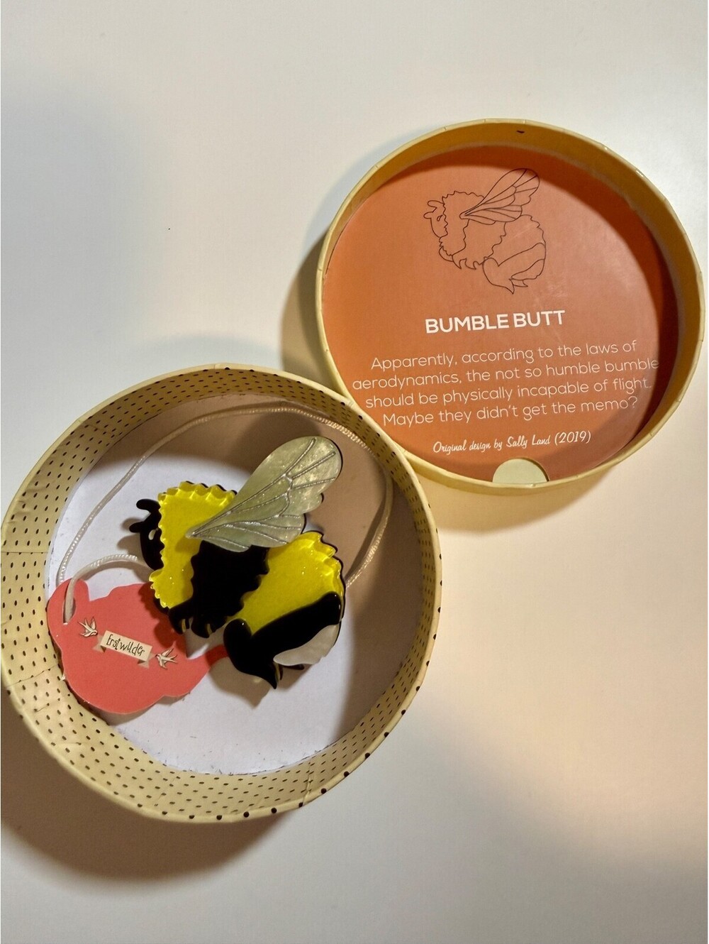 Bumble Butt Brooch - Erstwilder Insects and Bugs 2020 Bumblebee Bee Glitter Pin